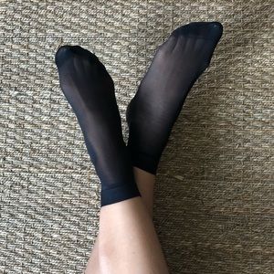 Brand new black nylon socks - nonslip bottom